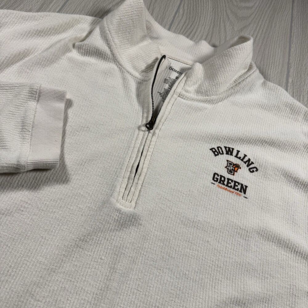 Bowling Green Falcons BGSU 1/4 Zip Pullover Sweater Men’s 3XL Beige Boxercraft